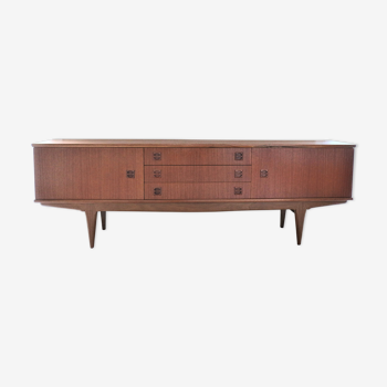 Scandinavian sideboard in teak and teak veneer in the late 60s