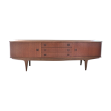 Scandinavian sideboard in teak and teak veneer in the late 60s