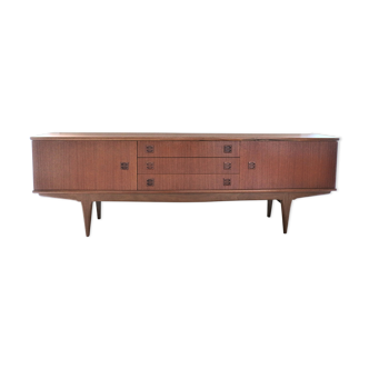Scandinavian sideboard in teak and teak veneer in the late 60s