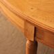 Oval light oak table with extension