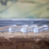 vintage knife holder X 12, Daum Cristal France knife rest, vintage signed cutlery holder