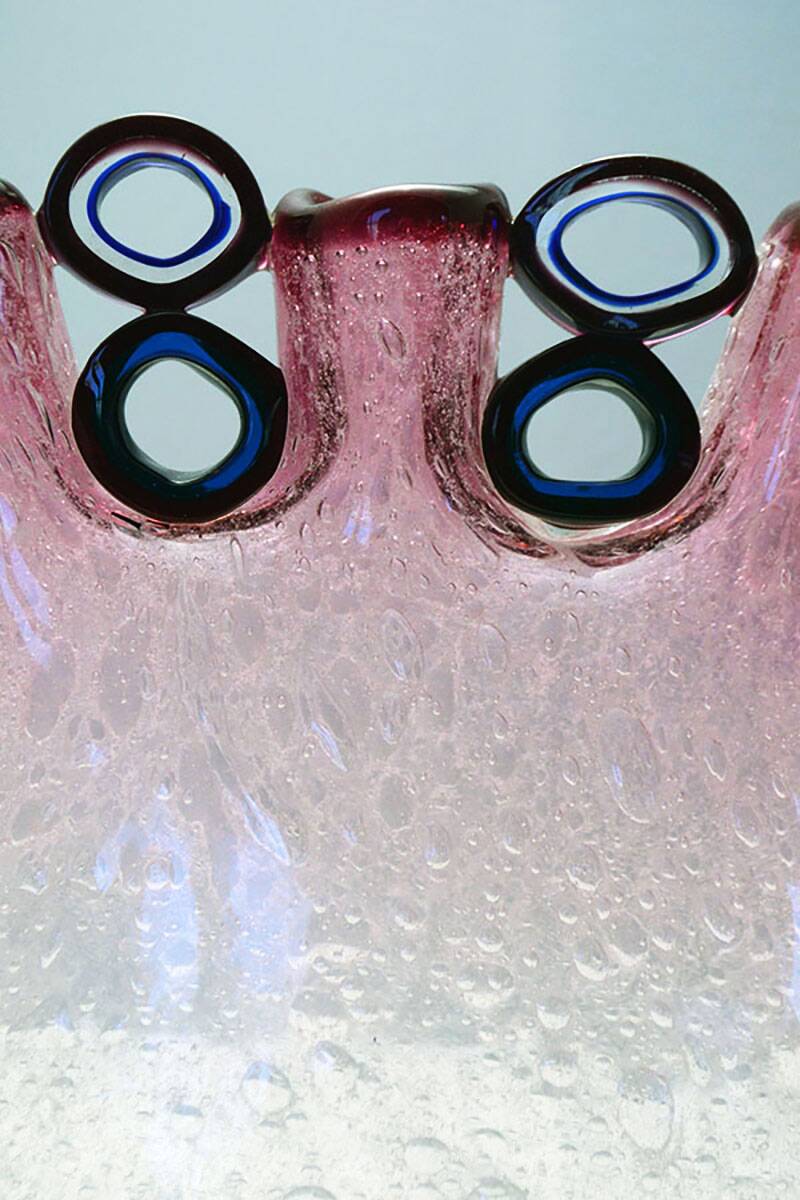 Anzolo Fuga for AVeM rare vase with rings, 1960s