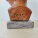Boy's head in terracotta signed Biron