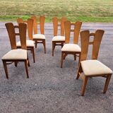 Lot de 6 chaises en orme