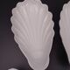 Set of 7 cups in white porcelain and in the shape of a shell - Pillivuyt around 1940