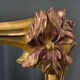 Miroir 1900 art nouveau style nouille décor floral bois doré