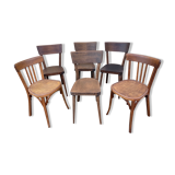 Mismatched bistro chairs