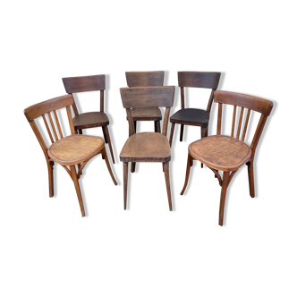 Mismatched bistro chairs