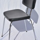 Vintage chrome and black chair