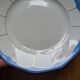 7 Vintage plates with golden blue porcelain dessert
