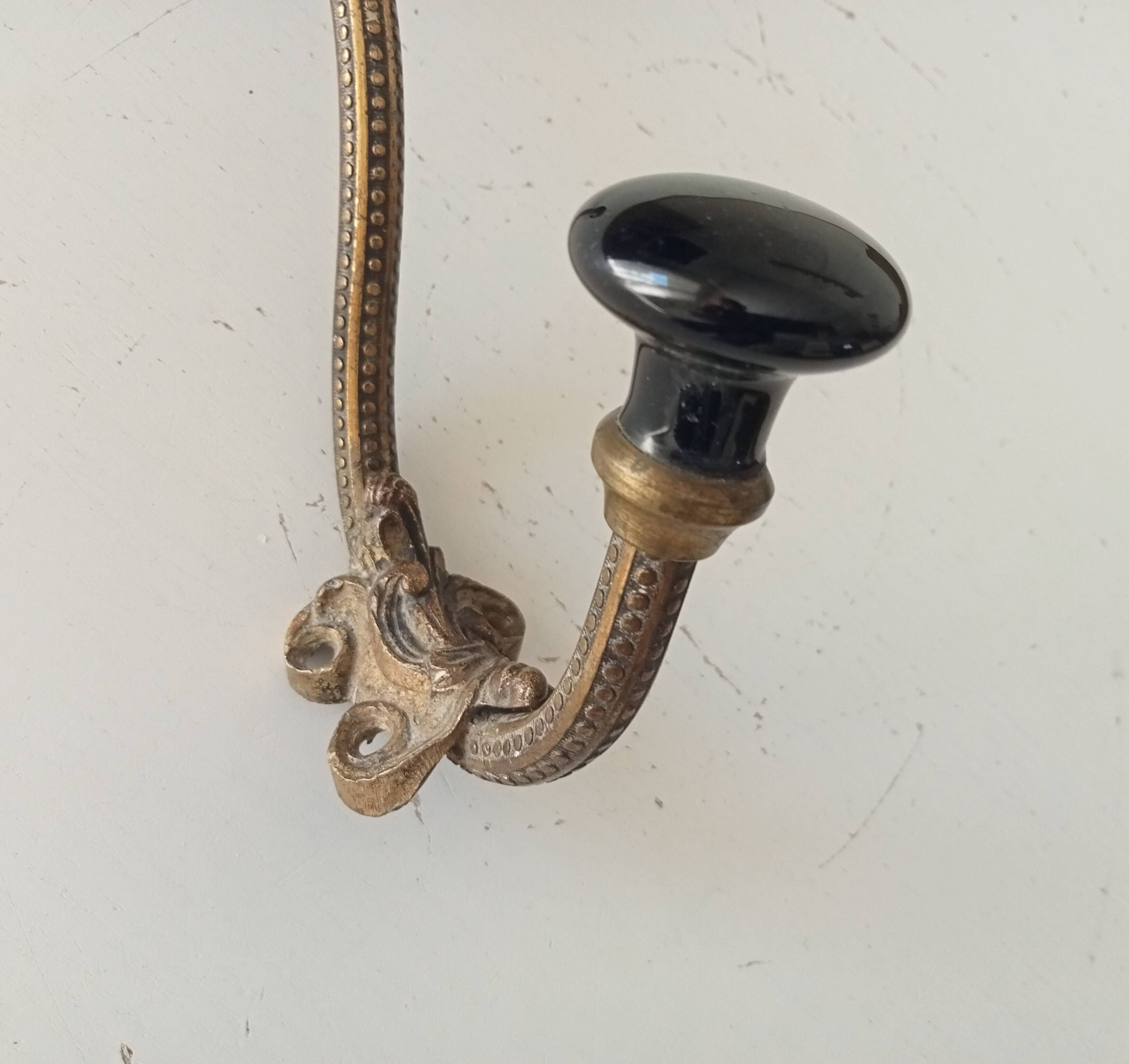 Antique wall coat rack, 19th century Art Nouveau style.