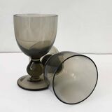 6 verres et carafe en verre soufflé 1960