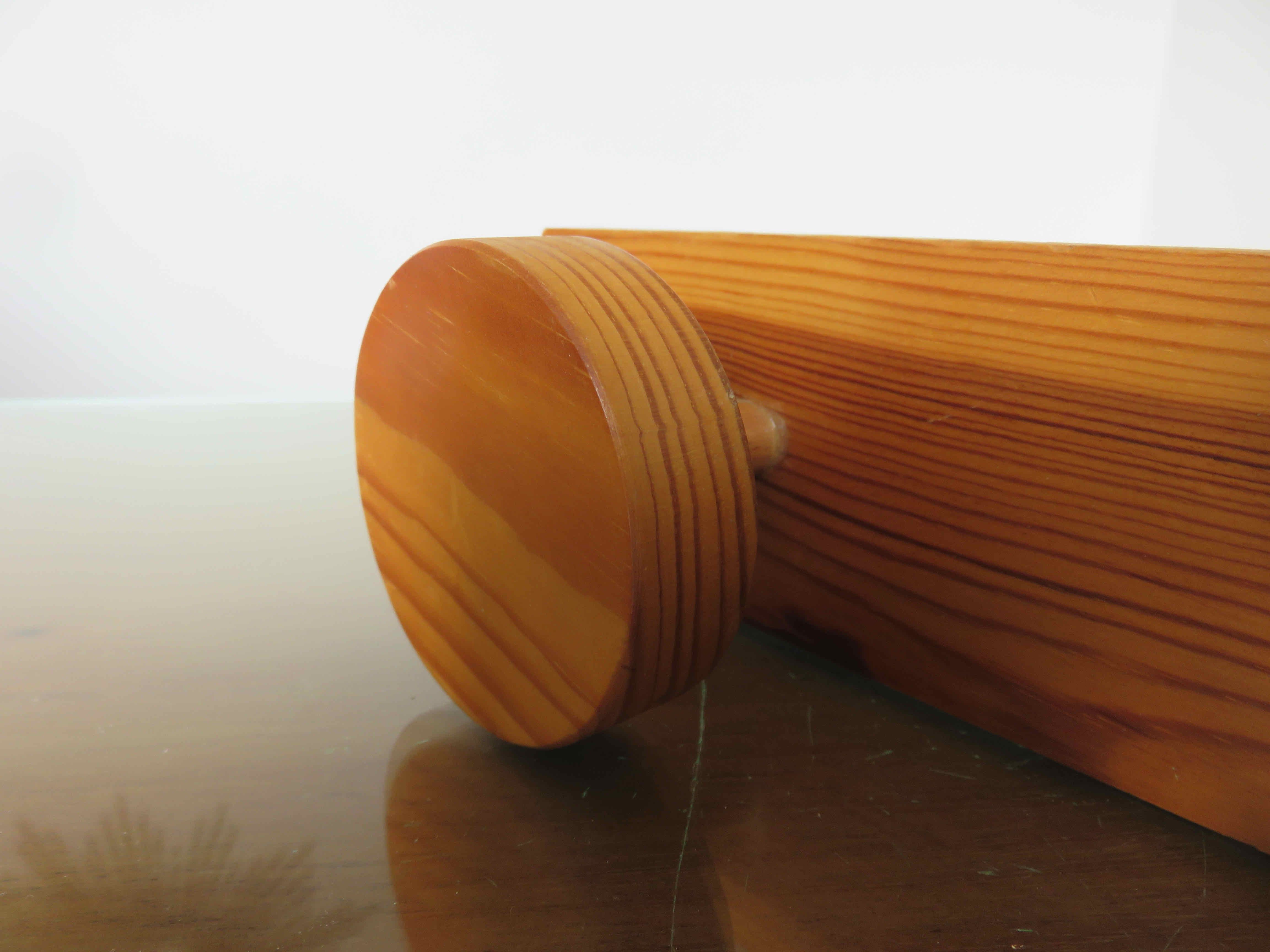 Scandinavian wall coat rack, in 70s pine