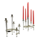 Pair of White Metal “Spiral” Candle holders by Gunnar Ander for Ystad-Metall, Sweden, 1960s