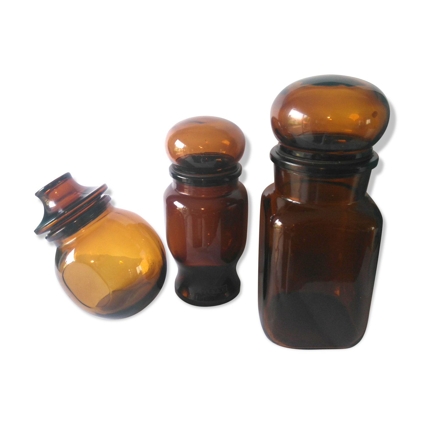 Lot of 3 jars of apothecary