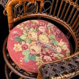 Fauteuil Emmanuelle rotin Peacock 1960