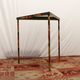 Vintage Eastern Bloc industrial side table, metal & wood accent table