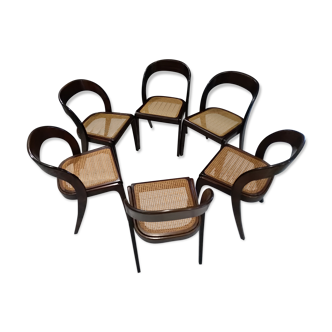 Set of 6 chairs Baumann "gondola"Vintage 1970