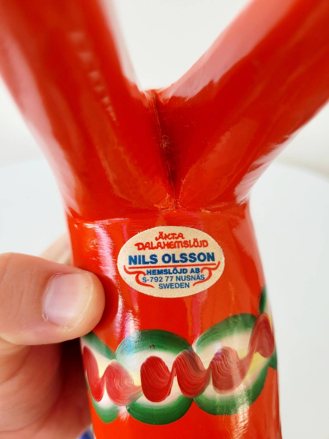 Vintage Dala horse by Nils Olsson in Swedish wood