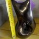 Free-form vase in iridescent black and mauve ceramic, Germany 1960