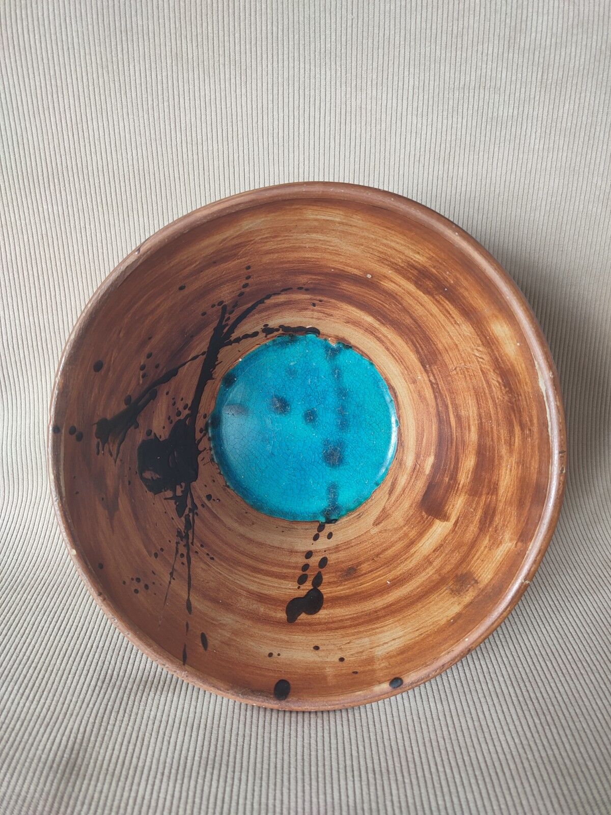 Salad bowl sandstone tachiste la Poterie de la Colombe
