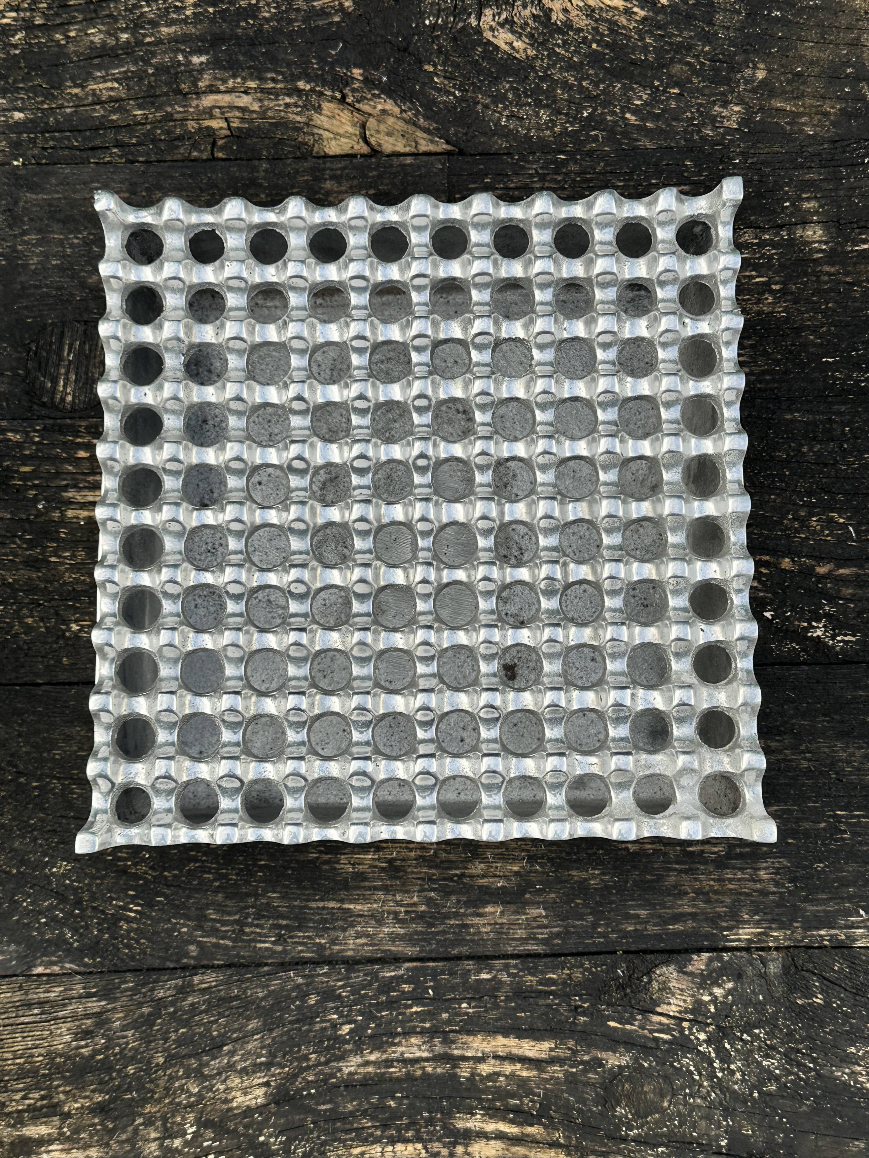 Chrome-plated aluminum ashtray from the 2000s