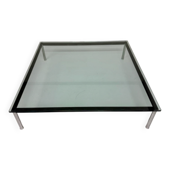 XXL coffee table LC10 design by Le Corbusier for Cassina, 1980s, glass.