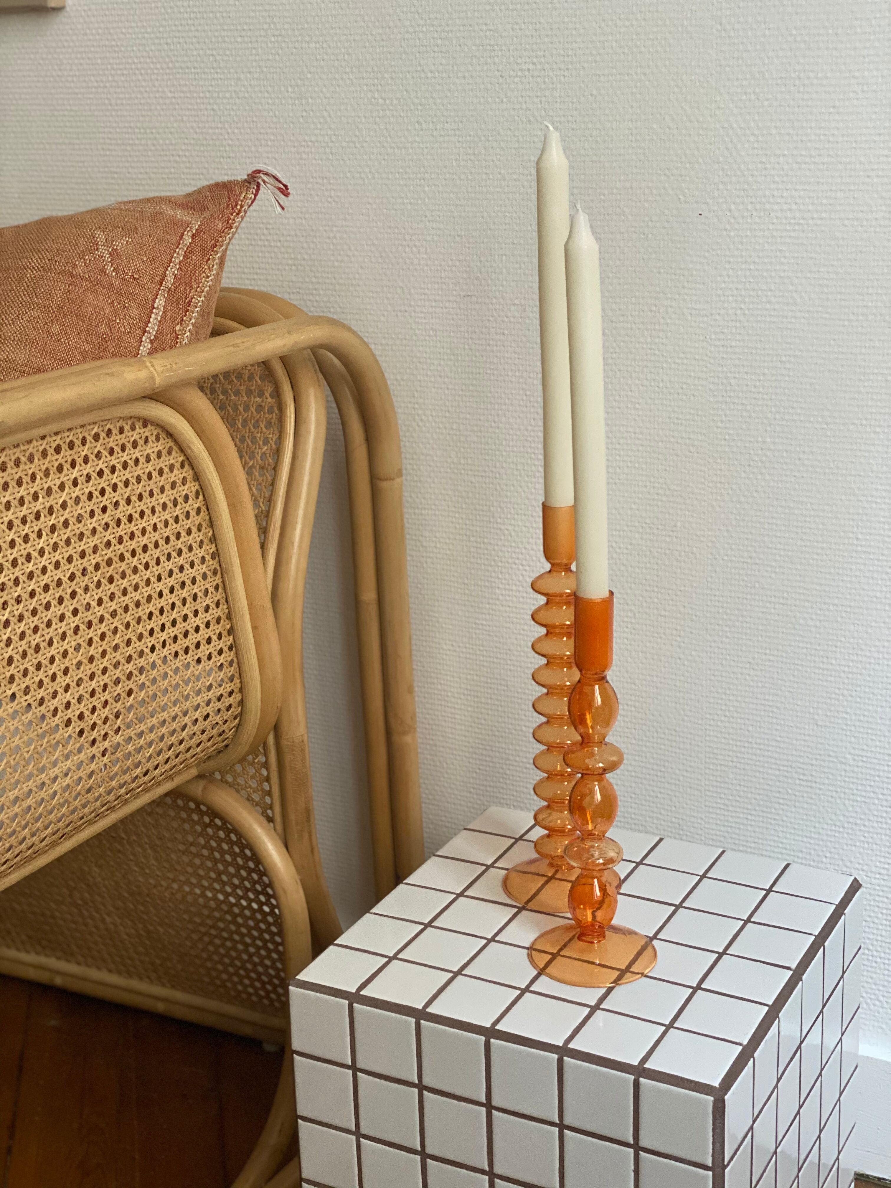Candlestick candlestick design retro orange