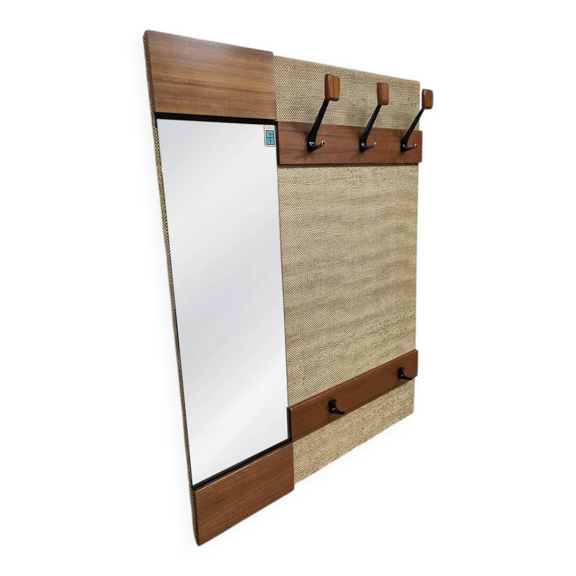 Vintage wall coat rack hall wardrobe 1960