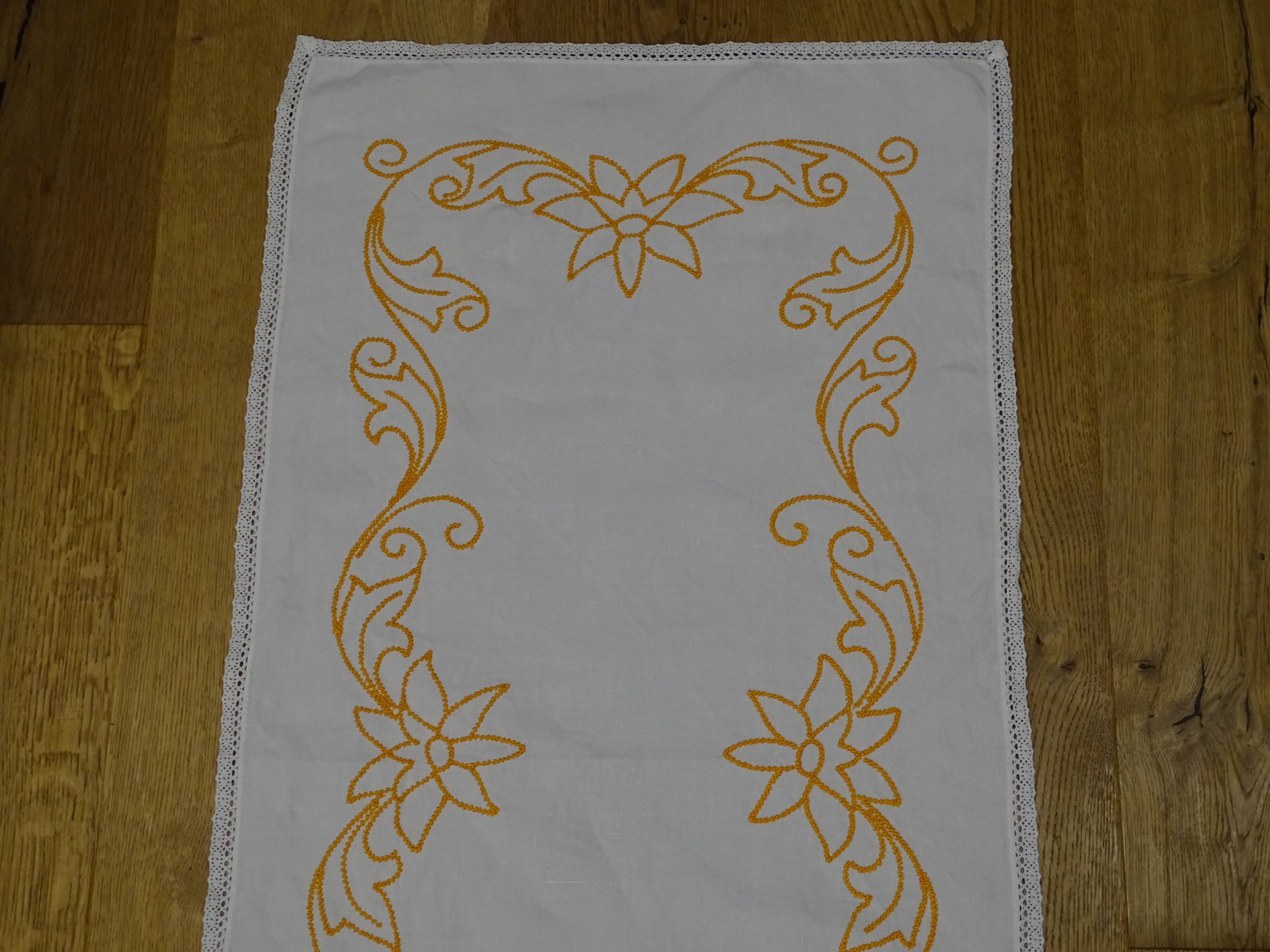 Doily or table path or center of table embroidered around 1970