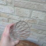 Ancien vase en verre ciselé h16cm