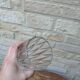 Old chiseled glass vase h16cm