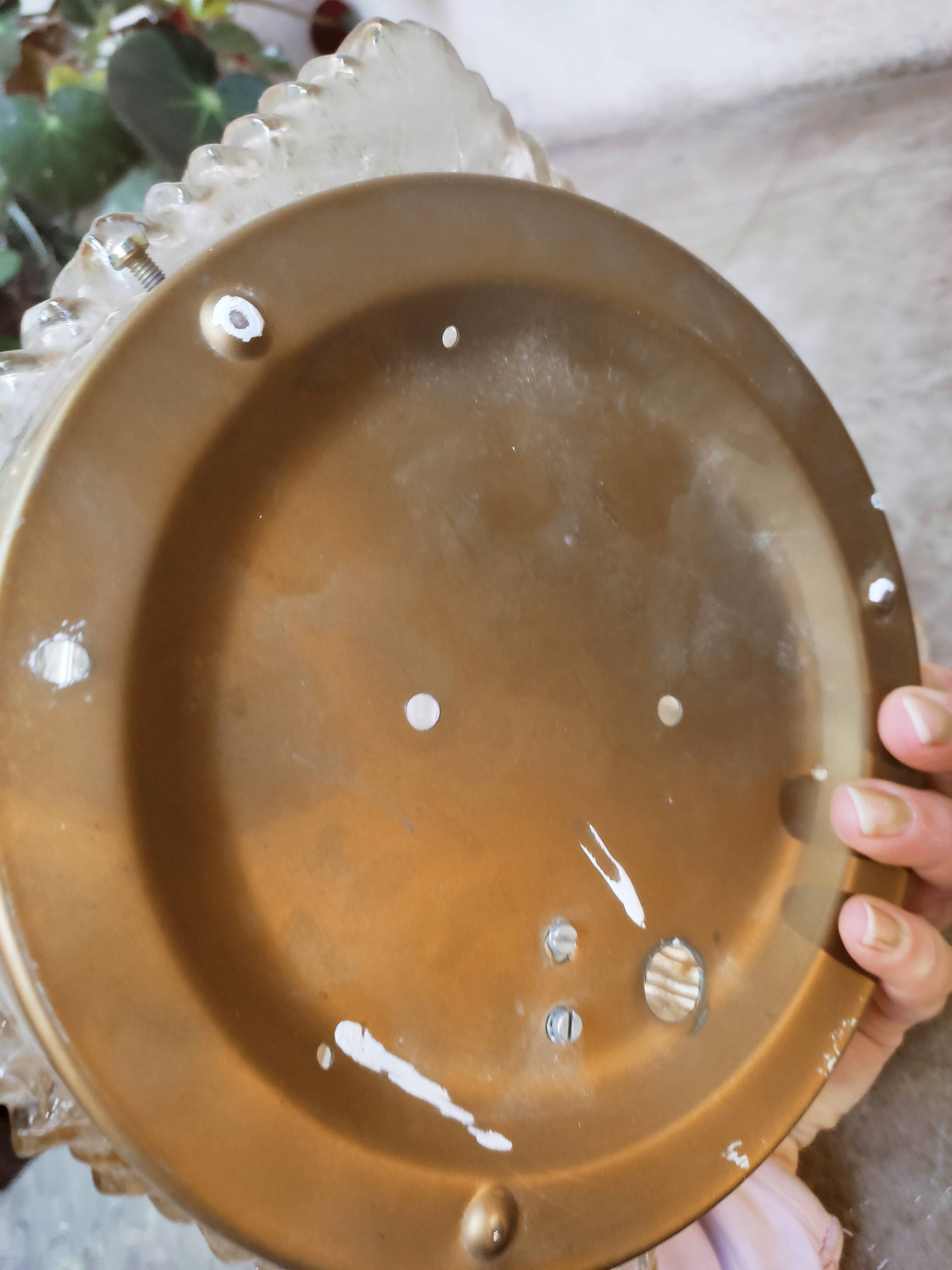 Ceiling lamp in iridescent glass