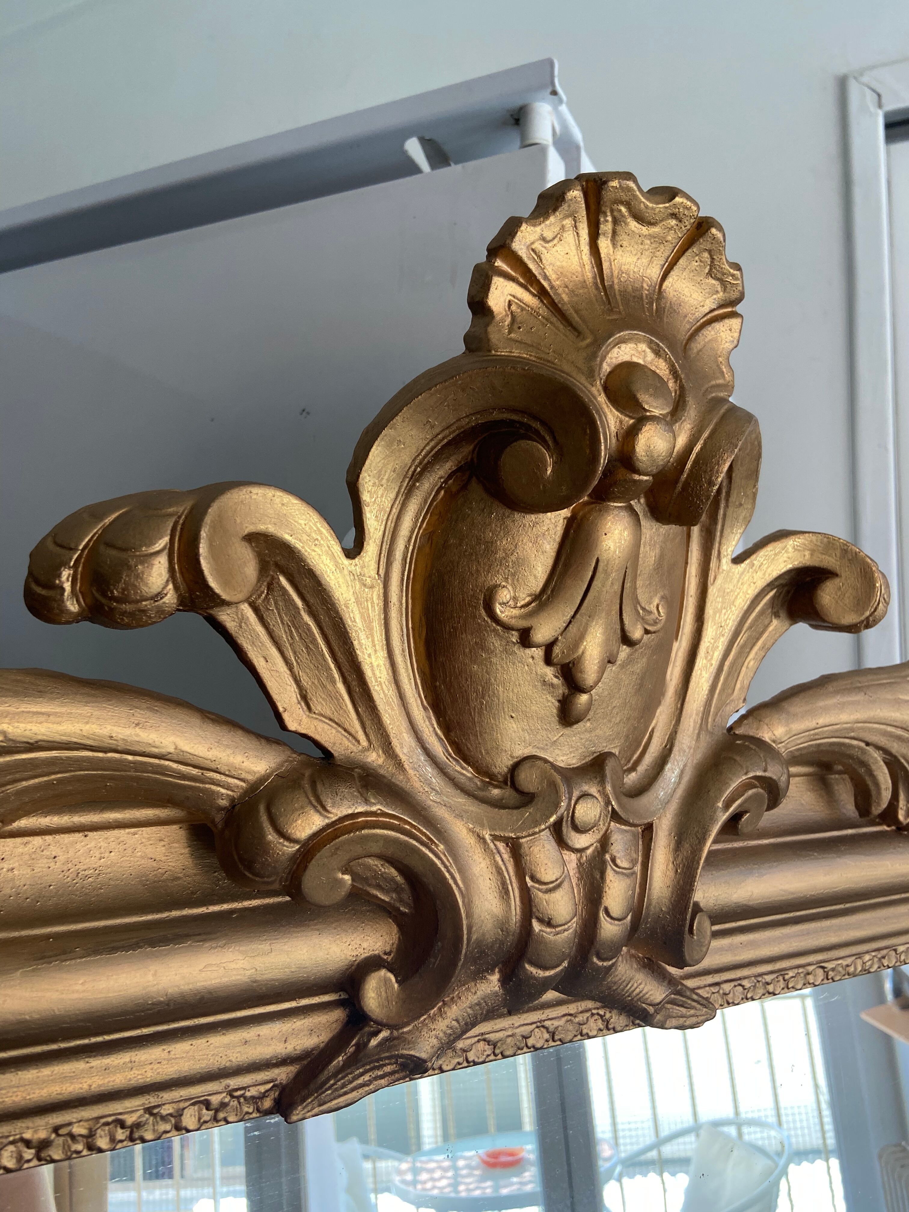 Nineteenth century pediment mirror