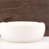 Imposing white ashtray signed in ceramic, 1970s