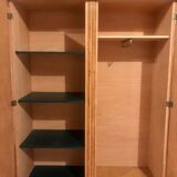 Split bamboo cabinet and engravings under glass 1960