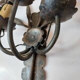 4 wrought iron sconces