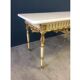 Antique wooden and marble coffee table