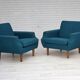 1970s, Danish armchair, original furniture wool, teak wood.