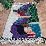 Handmade wool Berber rug 150 X 100 CM