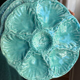 Gien oyster plates in slipware