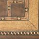 Large vintage tray, wood marquetry under glass