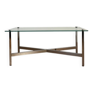 Table basse métal chromé