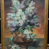 Painting signed "Bouquet of Lilacs"