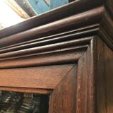 Oak library or curiosity cabinet showcase