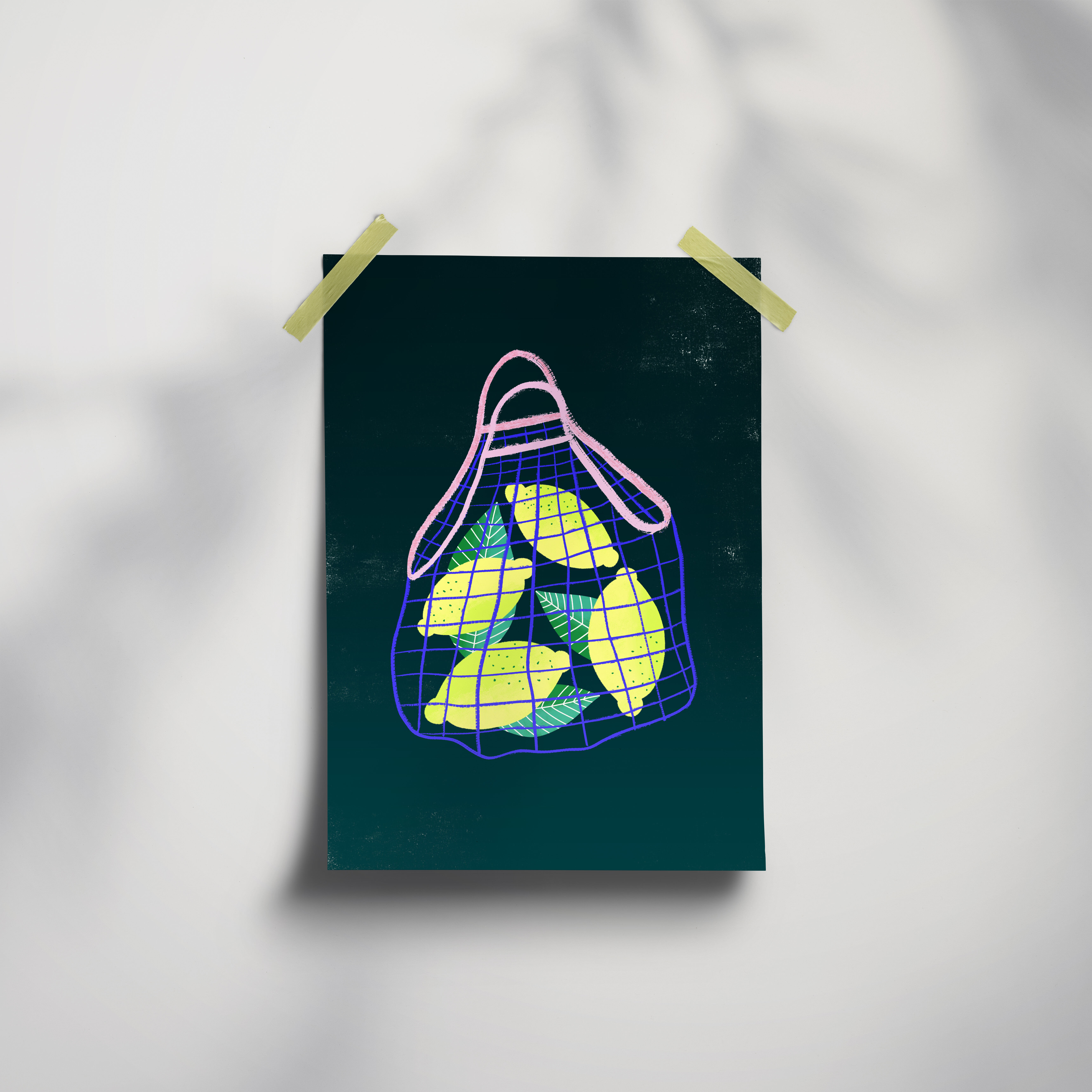 Illustration "bag with lemons"