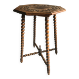Antique English Side Table Bobbin