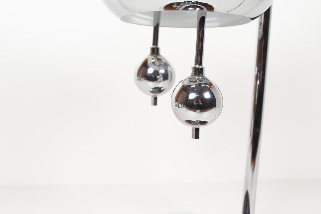 Rare polished metal table lamp by Reggiani, Italy 1970s