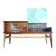Enfilade vintage en palissandre, meuble coiffeuse ancien, commode
