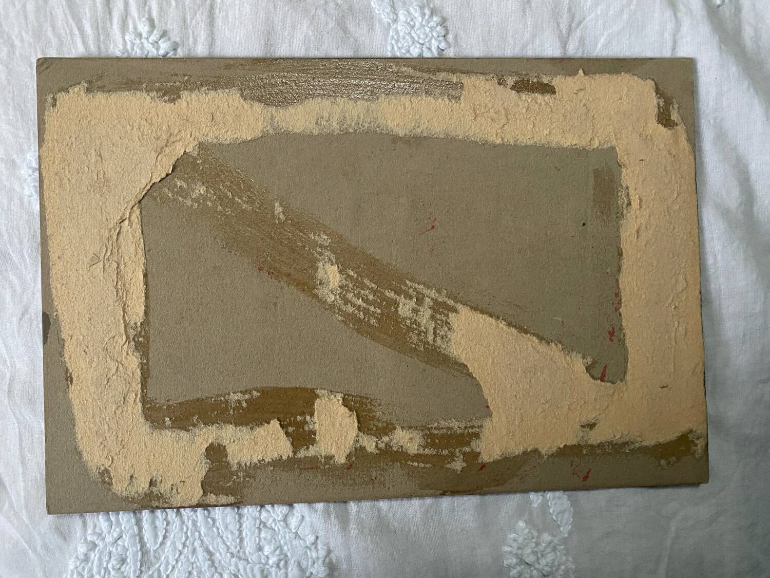 Oil on old cardboard panel